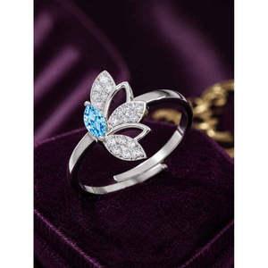 Anillos de Plata de Ley 925 de Primera Calidad para Mujer, Corte Marquesa, con Incrustaciones de Diamantes, Chapados en Rodio, Joyería para Hombre - Product Image 2