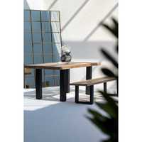 Mesa de Comedor de Madera de Mango Maciza, Grosor de la Superficie de 7 cm, 4 Tamaños para Muebles de Hogar u Hotel, Muebles Elegantes para el Comedor