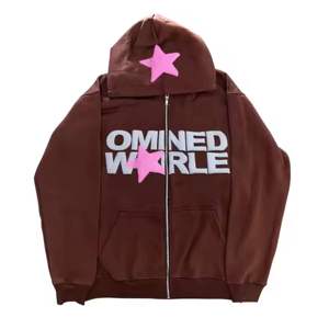 Nouveauté 2025 – Sweat à capuche zippé en coton French Terry délavé, imprimé sérigraphié personnalisé, haute qualité, pour homme, style streetwear hiver - Product Image 5