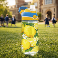 Bouteille d'eau en plastique Tritan personnalisée pour étudiants, bouteille d'eau portable pour le sport en plein air avec des designs personnalisés