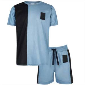 Ropa deportiva para hombre, conjuntos gemelos de 2 paneles, verano, cuello redondo, manga corta, Jogging, Fitness, conjuntos de ropa deportiva, camisetas y pantalones cortos de algodón 100% para hombre - Product Image 5