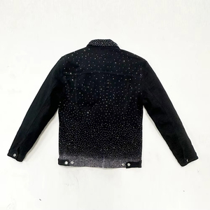 Trendy Mens <b>Rhinestone</b> Denim <b>Jacket</b> Outerwear for Casual Wear Men <b>Rhinestone</b> Denim <b>Jacket</b> - Product Image 2