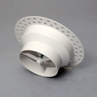 Diffuseur de plafond encastré sans cadre rond en ABS pour systèmes de cloisons sèches, 75mm 110mm 160mm