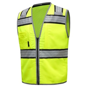 Gilet de sécurité réfléchissant à haute visibilité avec logo personnalisé pour hommes, tactique, sécurité, travaux de construction industrielle, certifié CE - Product Image 4