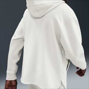 Sudadera con Capucha Extra Grande para Hombre, de Felpa Gruesa de 350 g, Transpirable, Ecológica, con Cierre, Hombros Caídos, de Algodón - Product Image 5