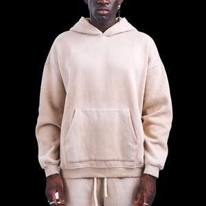 Vente en gros de sweats à capuche vierges à manches raglan coupe ajustée avec coutures contrastées couleur bloc de haute qualité pour hommes - Product Image 5