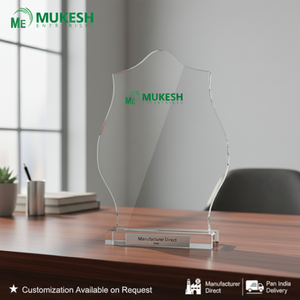 Trofeo de Acrílico Pulido Duradero Elite Shield con Grabado en Letterpress y Bordes Únicos para Premios Corporativos y Empleados - Product Image 6