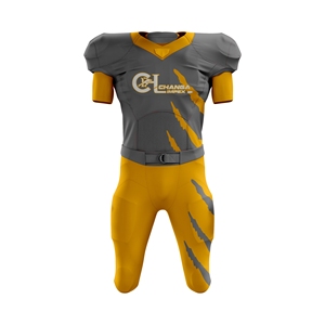 Dernier design d'uniforme de football américain pour hommes adultes, manches courtes, respirant, séchage rapide, 100% polyester, nom et logo d'équipe personnalisés - Product Image 4
