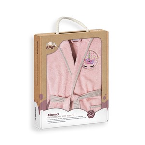 Peignoir rose bio en coffret cadeau, taille S-10-12 - Product Image 1