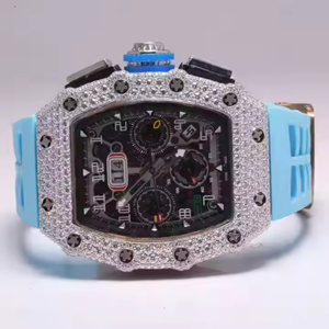 high Quality Iced Out Moissanite Diamond <b>Watch</b> for Men <b>Women</b> Square Case Stainless Steel Colorless Diamond <b>Watch</b> Wholesale price - Product Image 1