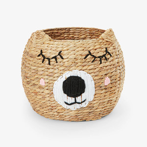 Panier pour enfants en jacinthe d'eau en forme d'ours avec couvercle, jouets écologiques, organisateur de rangement, paniers - Product Image 5