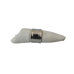 Servilletero de Metal de latón, chapado en plata, forma personalizada, diseño clásico ecológico, soporte para pañuelos de boda para fiestas, superventas - Product Image 5