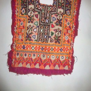 Artland International Vintage Winter Banjara Ne Yoke Embroidery Mirror Work Applique Patch Short Sleeve Lightweight Breathable - Product Image 3