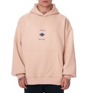 Sweat-shirt à capuche Boxy surdimensionné avec logo personnalisé pour hommes Sweat-shirt en coton polaire épais brodé dans la couleur unie dans des couleurs personnalisables pour l'hiver - Product Image 2