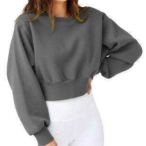 Sudaderas Personalizadas para Mujer, Invierno, Otoño, con Logotipo Impreso en la Parte Delantera, Manga Larga, Cuello Redondo, Ajuste Holgado - Product Image 2