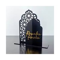 Décoration de table en acrylique en forme d'étoile, faite à la main, durable, taille moyenne, pour l'intérieur, artisanat du Village, pour l'Aïd Ramadan