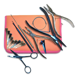 High Nylon Human Hair <b>Extension</b> Tool Kit Premium All-In-One <b>Beading</b> Plier Set Stainless Steel Complete Hair <b>Extension</b> Toolkit - Product Image 5