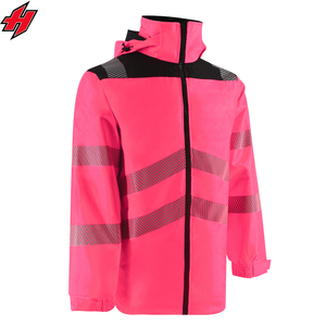 Chaqueta DE SEGURIDAD impermeable a prueba de viento de alta visibilidad de fábrica Chaqueta de seguridad de cinta reflectante de transferencia de calor de alta calidad - Product Image 3