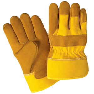 Gants de travail en cuir robustes, paume unique, gants de sécurité industriels pour échelleurs avec protection renforcée - Product Image 1