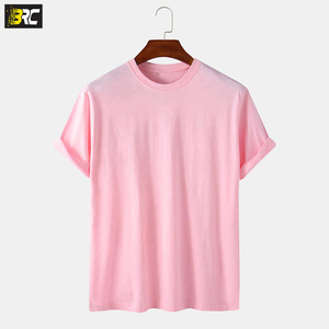 เสื้อยืดแขนสั้นสำหรับผู้ชาย,เสื้อยืดสีพื้นผ้าฝ้ายไม่มีลายสำหรับใส่ออกกำลังกายมี3สี - Product Image 3