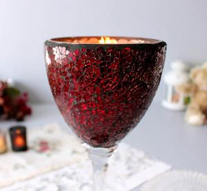 SHMILMH Ensemble de 4 bougeoirs à mosaïque en verre faits à la main, modernes, pour bougies chauffe-plat, pour la maison, décorations de Noël, Diwali, hautement parfumés - Product Image 6