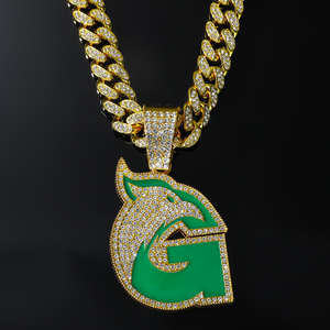 Pendentif dauphin personnalisé en argent sterling 925 avec moissanite, plaqué or rhodié 14 carats, bijoux de luxe unisexe, cadeau pour les fêtes - Product Image 4