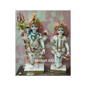 Handmade bằng đá cẩm thạch trắng tượng với chất lượng tốt nhất và giá thấp thường vụ <span class=keywords><strong>Shiv</strong></span> <span class=keywords><strong>parvati</strong></span> với đánh bóng cho thờ phượng và trang trí nội thất - Product Image 1