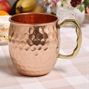 Venta al por mayor de lujo respetuoso con el medio ambiente martillado cobre Moscú mula taza cobre puro Drinkware diseño en venta 1 pieza - Product Image 2