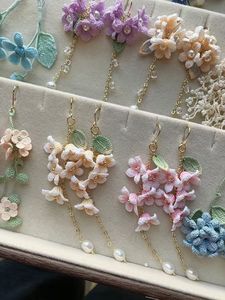 Pendientes de Ganchillo Personalizados de Algodón, Joyas de Ganchillo con Flores, Decoración Creativa para Orejas, Mini Colgantes de Ganchillo, Regalo - Product Image 2