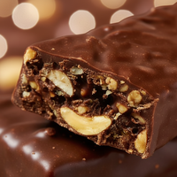 Barra de Chocolate Sólida Semidulce con Cacahuates y Hojuelas de Maíz, Marca Privada OEM, 40g, Hecho en Corea, 12 Meses de Caducidad, Listo para Comer