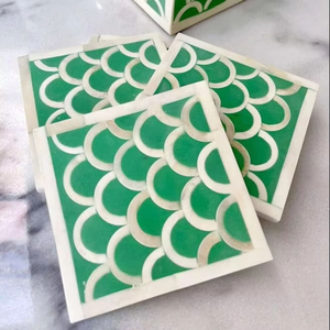 ชุดถาดรองแก้ววอลนัทหรูหรา & ทนทานแผ่นรองเครื่องดื่มสำหรับบ้านสำนักงาน - Product Image 5