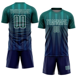 ซื้อเลย ชุดเสื้อฟุตบอล ระบายอากาศได้ดี ชุดกีฬาทีม 100% โพลีเอสเตอร์ ขนาดสั่งทำได้ XS-7XL รับผลิตแบบ Sublimation แบรนด์ส่วนตัวจากโรงงาน - Product Image 1