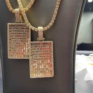 Colgante de búho volador de Plata de Ley 925 hecho a mano, Diamante de moissanita 3D hielo/letra de sueño West plateado Hip Hop Dream Charming Charm - Product Image 2