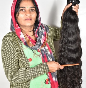 Extensions de cheveux raides à cuticule alignée en Inde, bruts vierges, au prix de gros d'usine, paquets de cheveux à vagues lâches et profondes - Product Image 5