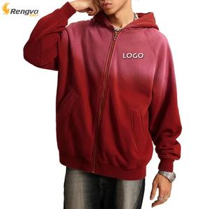 Nueva Sudadera con Capucha para Hombre, Estilo Vintage Lavado, Corte Regular, con Cierre, Color Personalizado, Estilo Casual Urbano, para Invierno - Product Image 6