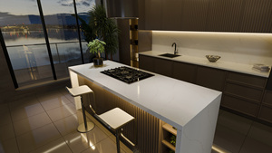 Encimera de cuarzo Carrara para cocina, tocador, piedra prefabricada para uso en interiores, corte a medida personalizado. - Product Image 5