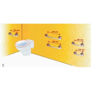 Barra recta de acero inoxidable, mango de soporte de seguridad, acabado de superficie de nailon, pasamanos para cocina y uso hospitalario - Product Image 1