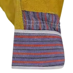 Grande demande Gant de gréeur canadien en cuir de vache fendu à paume complète de qualité extrême à manchette caoutchoutée au prix de gros à vendre - Product Image 4