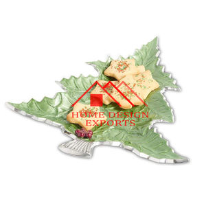 Dernier modèle de plateau de service en émail rouge pour centres de table Vente en gros Assiette de service aux fruits en aluminium au prix le plus bas - Product Image 4