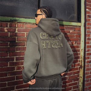 ชุดวอร์มสองชิ้นแบบเรียบใส่ได้ทั้งชายและหญิงชุดวอร์มเฮฟวีเวตใส่เล่นฤดูหนาว - Product Image 2