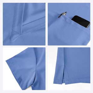 Unisex Wholesale Medical Scrubs Set Jogger Pants V-Neck Top with Matching Clogs Nursing <b>Uniform</b> Hospital Workwear <b>Beauty</b> Salon - Product Image 2