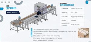 Repacker de huevos industrial con motor 5850W 3 años de garantía - Product Image 2