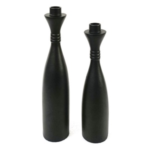 Support de bougie conique de haute qualité, artisanat d'exception, ajoute une touche intemporelle à l'intérieur de la maison ou du bureau, en verre et métal. - Product Image 2