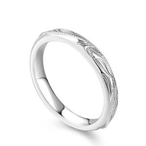 Jeulia Always & Forever Bague pour homme en argent sterling avec feuille sculptée unique - Product Image 2