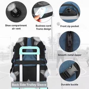 กระเป๋าเป้แฟชั่นสำหรับไปยิมเล่นกีฬาพร้อมช่องเก็บลูกบอลกระเป๋าเป้สะพายหลังสำหรับเดินทางเล่นบาสเก็ตบอลกันน้ำ - Product Image 4