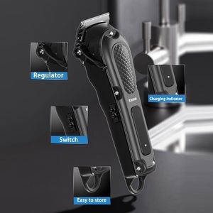Tondeuses à cheveux professionnelles sans fil et avec fil pour hommes, tondeuse à barbe rechargeable USB, fonction réglable pour usage domestique - Product Image 6