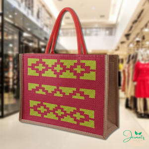 Daily Comfort Jute <b>Tote</b> Bag <b>with</b> <b>Zipper</b> Open Closure Fashion Design for Strong Use Easy Carry Spacious Interior for Home Travel - Product Image 3