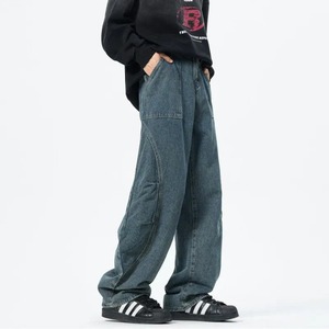 Custom Print <b>Men's</b> Denim Pants <b>High</b> Quality Cotton Light Washed Baggy Plus Size <b>Jeans</b> Pant for <b>Men</b> - Product Image 3