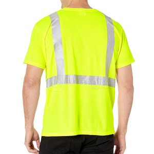 เสื้อเซฟตี้สีเหลืองเรืองแสงน้ำหนักเบาทนทานและระบายอากาศได้ดีสำหรับเสื้อทำงานกลางแจ้ง - Product Image 3