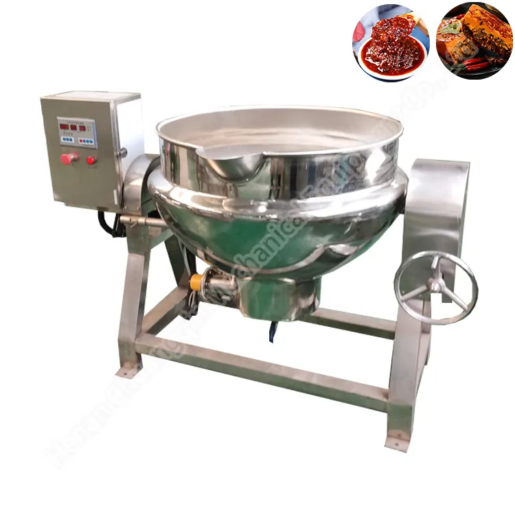 Industrial Strirrer Mixing Pot Electric Cooking Boiler Food Grade Gas Heating Cooking Kettle